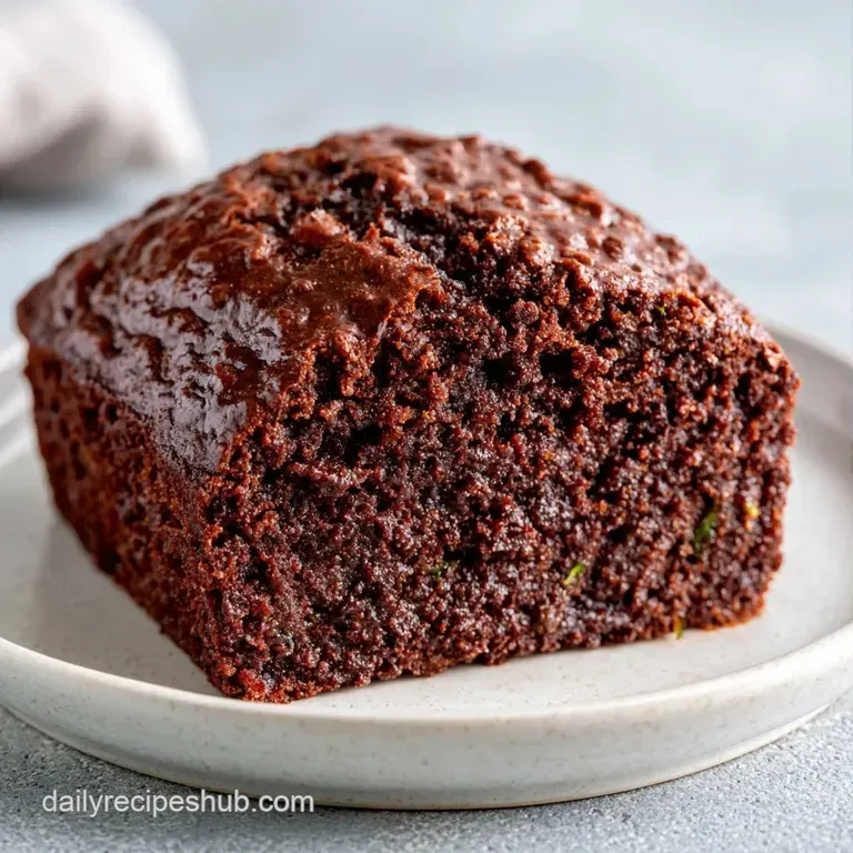 A single slice of moist cocoa bread on a white ceramic plate, dusted with sugar and paired with fresh raspberries.