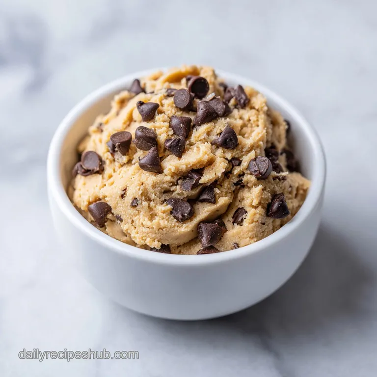 No Bake Edible Keto Cookie Dough with Chocolate Chips