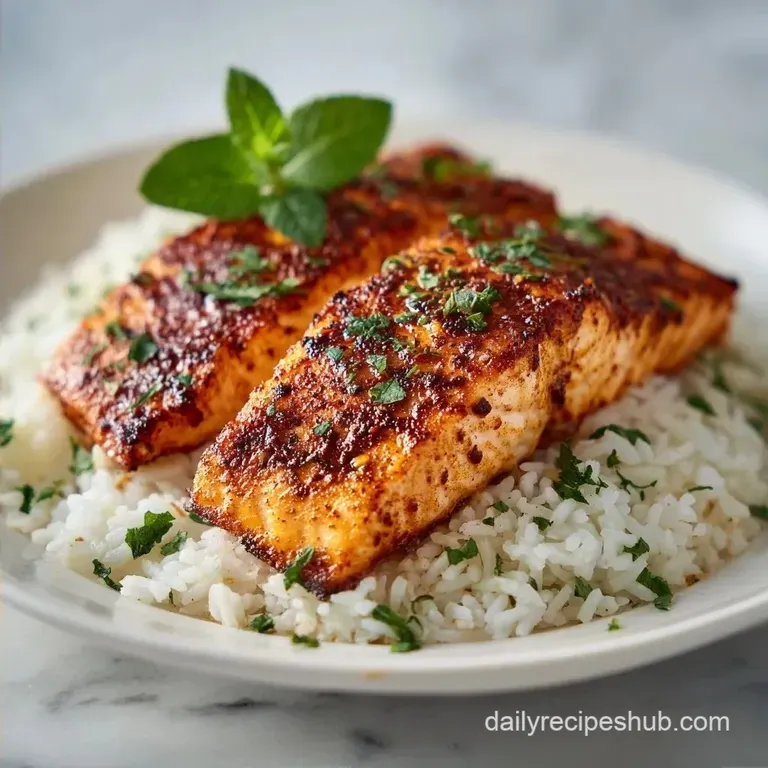 Healthy One Pan Salmon Rice Bake