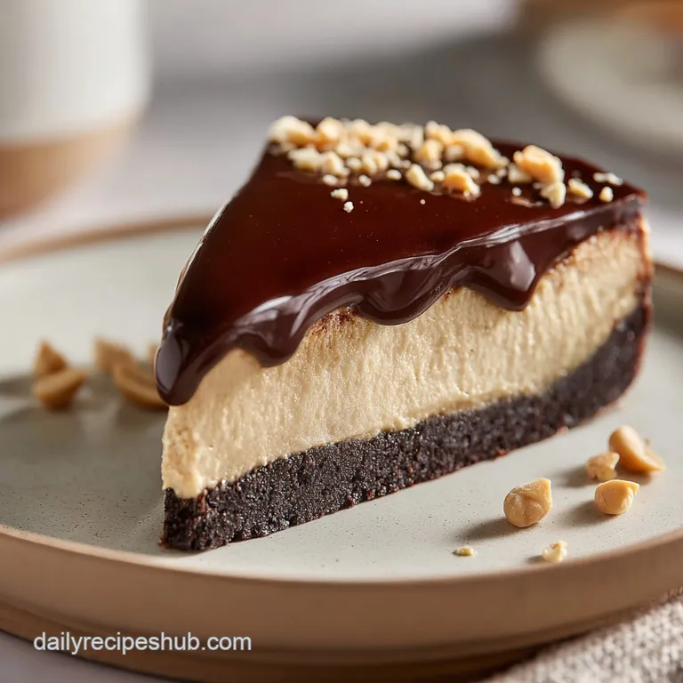 Peanut Butter Pie with Chocolate Topping: Creamy
