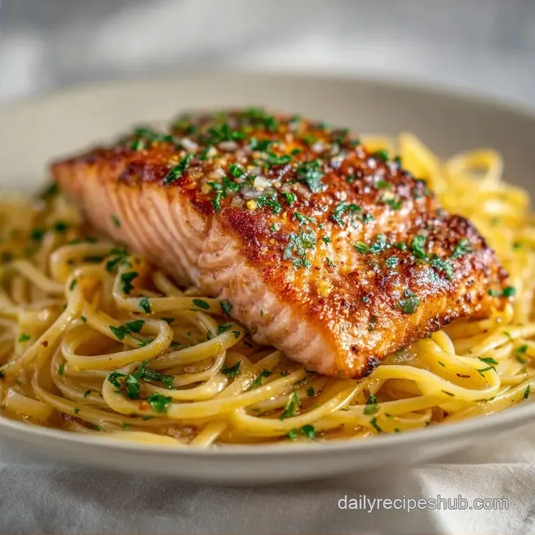 Quick Salmon Garlic Pasta: Silky and Savory