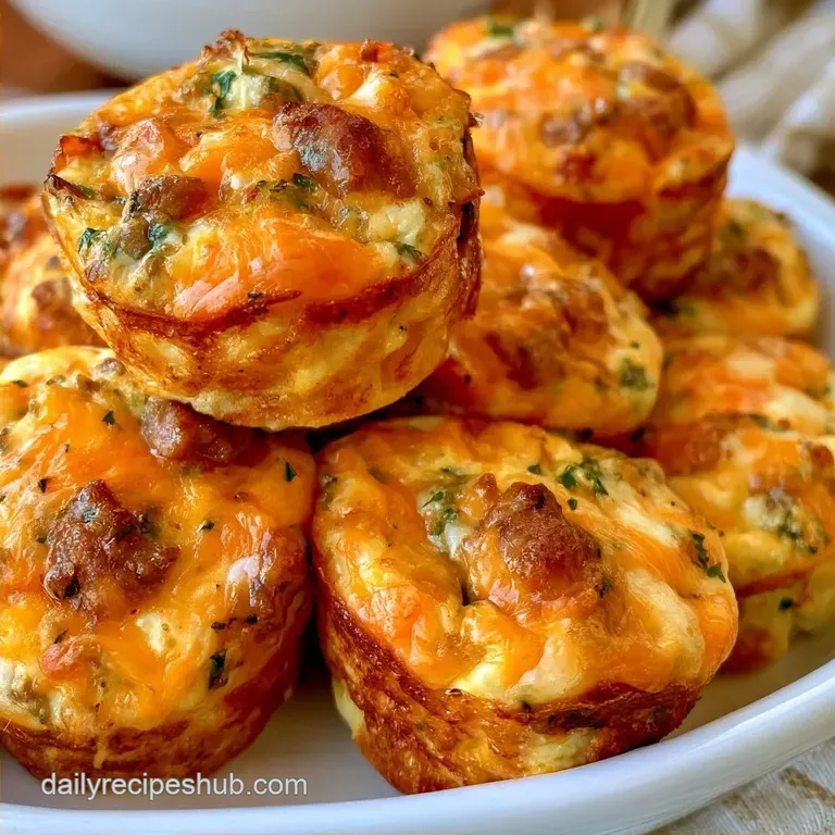 Scrambled Egg Muffins with Cheddar Cheese