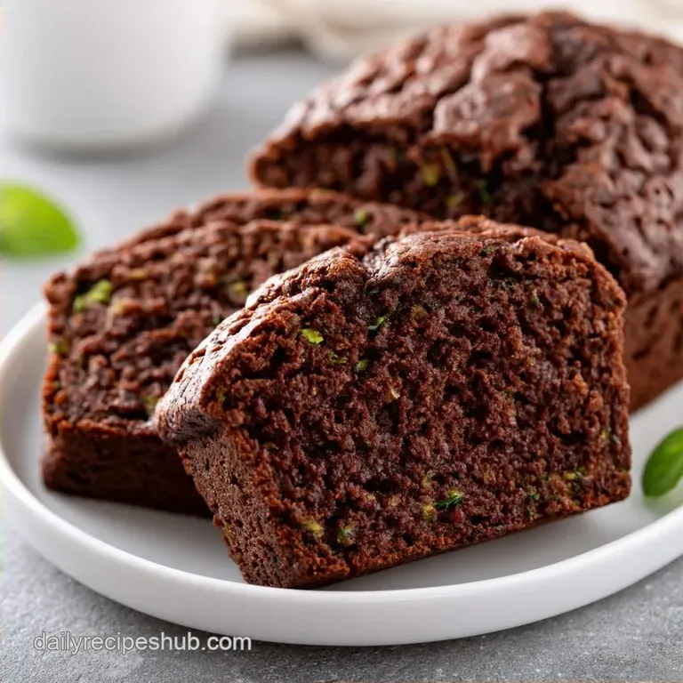 Simple Chocolate Zucchini Bread with Cocoa Powder