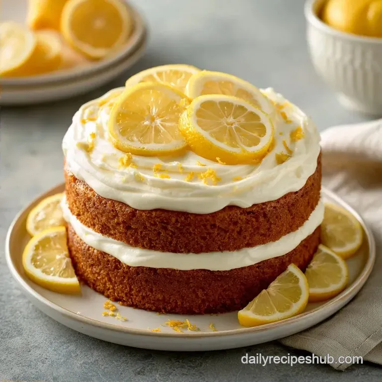 Summer Lemon Layer Cake with Lemon Curd