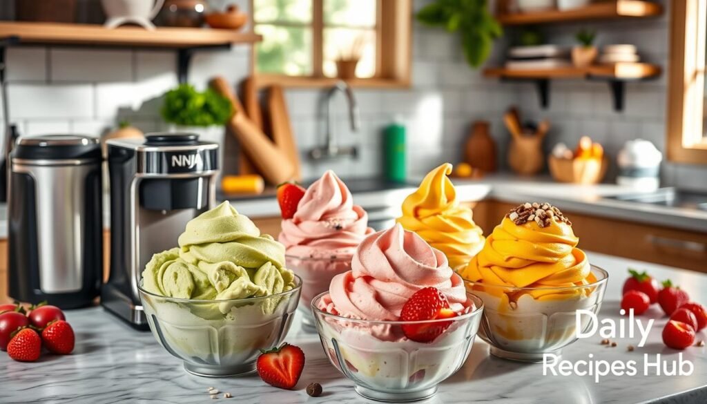 Refreshing fruit-based ice cream created with Ninja Creami