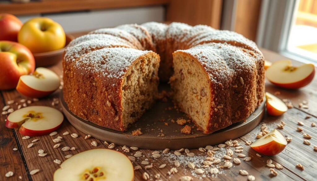 Apple Oatmeal Cake Half and Half